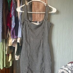 H&M Black and White Gingham Mini Dress